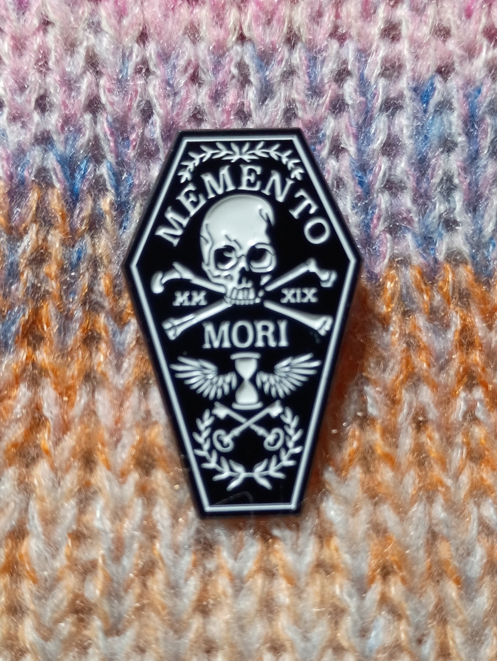Memento Mori Coffin Metal Lapel Pin Funeral Director Death Mortician Forensics